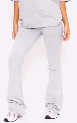 PRETTYLITTLETHING Ash Grey Print Flared Pant