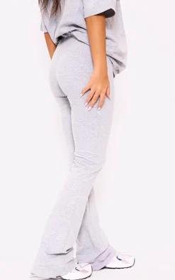 PRETTYLITTLETHING Ash Grey Print Flared Pant