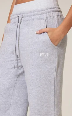 PRETTYLITTLETHING Ash Grey Oversized Low Rise Wide Leg Sweatpants