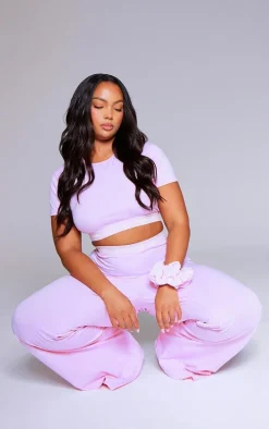 PRETTYLITTLETHING Baby Pink Tape Short Sleeve PJ Top