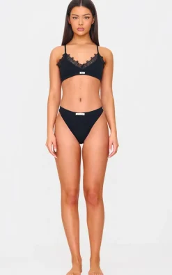 PRETTYLITTLETHING Black Badge Seamless Thong