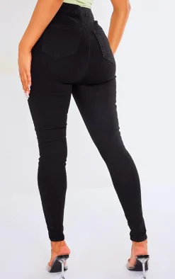PRETTYLITTLETHING Black Disco Skinny Jeans