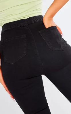 PRETTYLITTLETHING Black Disco Skinny Jeans