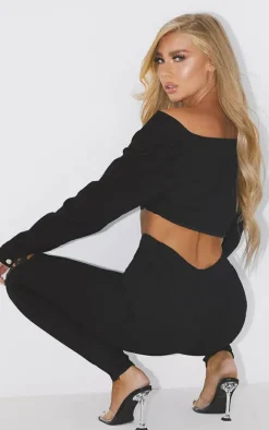 PRETTYLITTLETHING Black Disco Skinny Jeans