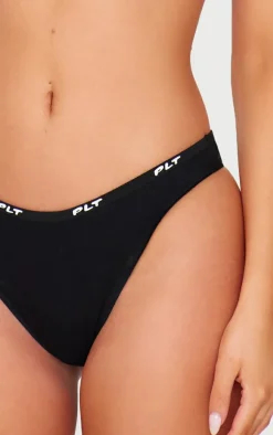 PRETTYLITTLETHING Black Jersey Panties