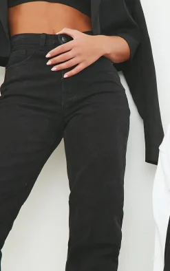 PRETTYLITTLETHING Black Mom Jeans