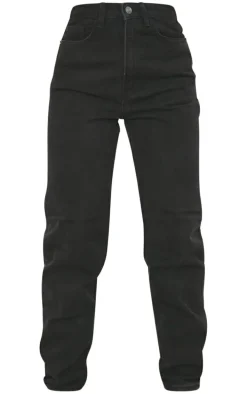 PRETTYLITTLETHING Black Mom Jeans