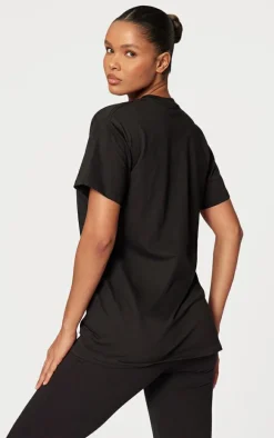 PRETTYLITTLETHING Black Oversized Training T-Shirt