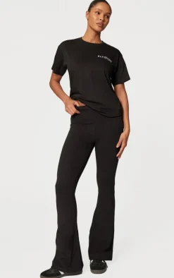 PRETTYLITTLETHING Black Oversized Training T-Shirt