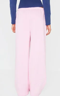 PRETTYLITTLETHING Bubblegum Pink Chill Club Print Thin Waistband Sweatpants