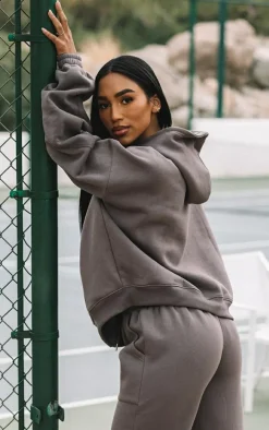 PRETTYLITTLETHING Charcoal Sport Rib Pocket Zip Through Jacket