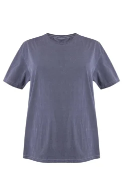 PRETTYLITTLETHING Charcoal Glossy Cherry Graphic Oversized T Shirt