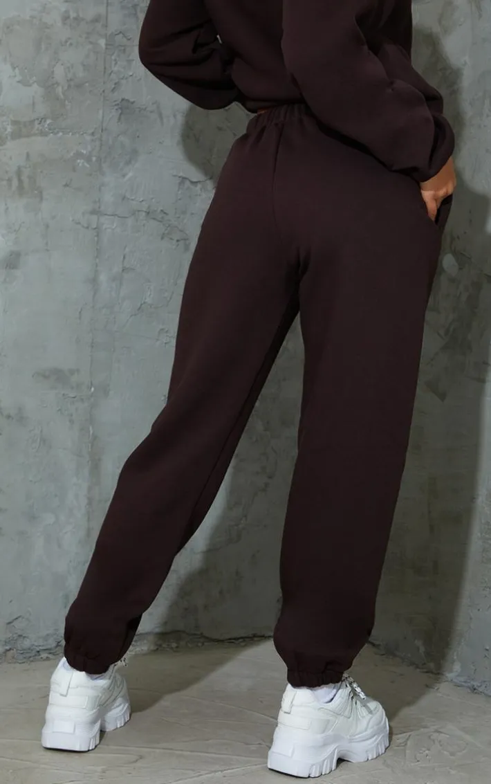 PRETTYLITTLETHING Chocolate Brown Est 2012 Sweatpant