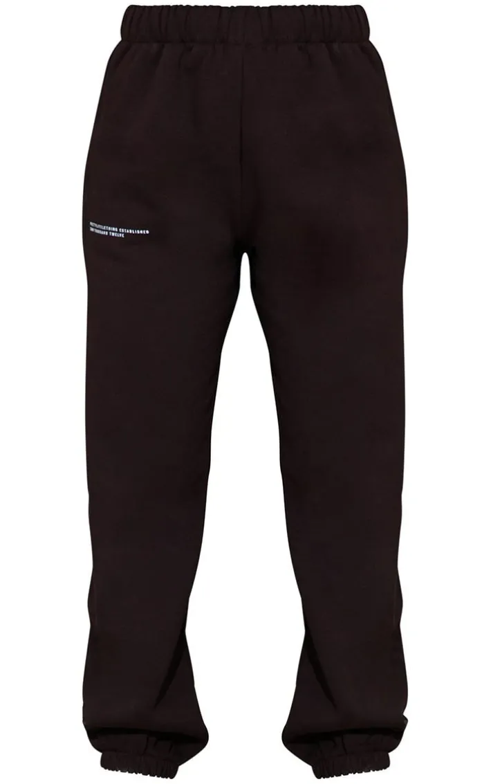PRETTYLITTLETHING Chocolate Brown Est 2012 Sweatpant