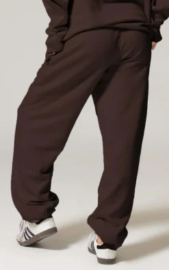 PRETTYLITTLETHING Chocolate Premium Print Cuffed Sweatpants