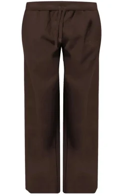 PRETTYLITTLETHING Chocolate Premium Print Cuffed Sweatpants