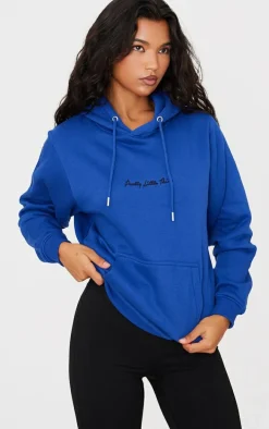 PRETTYLITTLETHING Cobalt Oversized Sweat Basic Hoodie
