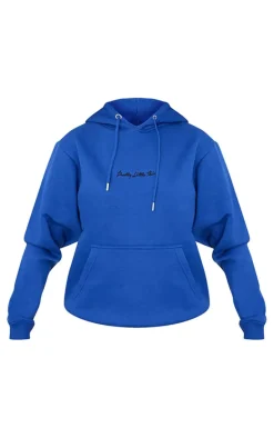 PRETTYLITTLETHING Cobalt Oversized Sweat Basic Hoodie