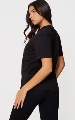 PRETTYLITTLETHING Cotton Black Oversized T-Shirt