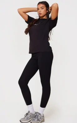 PRETTYLITTLETHING Cotton Black Oversized T-Shirt