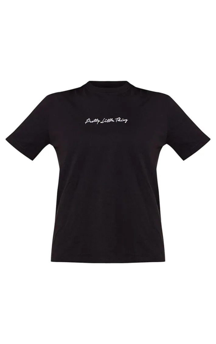 PRETTYLITTLETHING Cotton Black Oversized T-Shirt