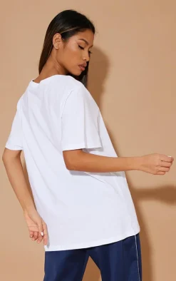 PRETTYLITTLETHING Cotton White Oversized T-Shirt