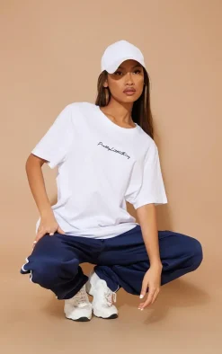 PRETTYLITTLETHING Cotton White Oversized T-Shirt
