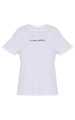 PRETTYLITTLETHING Cotton White Oversized T-Shirt