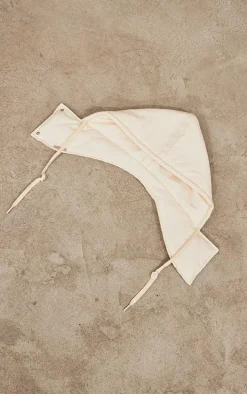 PRETTYLITTLETHING Cream Nylon Detached Hood