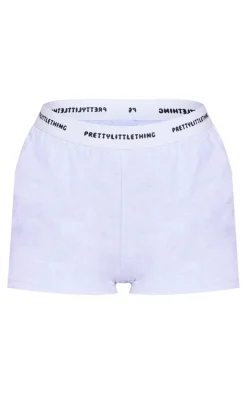 PRETTYLITTLETHING Grey Marl Tape PJ Shorts