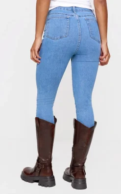 PRETTYLITTLETHING L30 Light Wash 5 Pocket Skinny Jeans