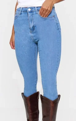PRETTYLITTLETHING L30 Light Wash 5 Pocket Skinny Jeans