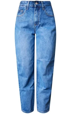 PRETTYLITTLETHING L30 Mid Blue Boyfriend Jeans