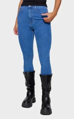 PRETTYLITTLETHING L30 Mid Blue 5 Pocket Skinny Jeans