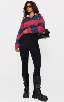 PRETTYLITTLETHING L30 Washed Black Disco Skinny Jeans