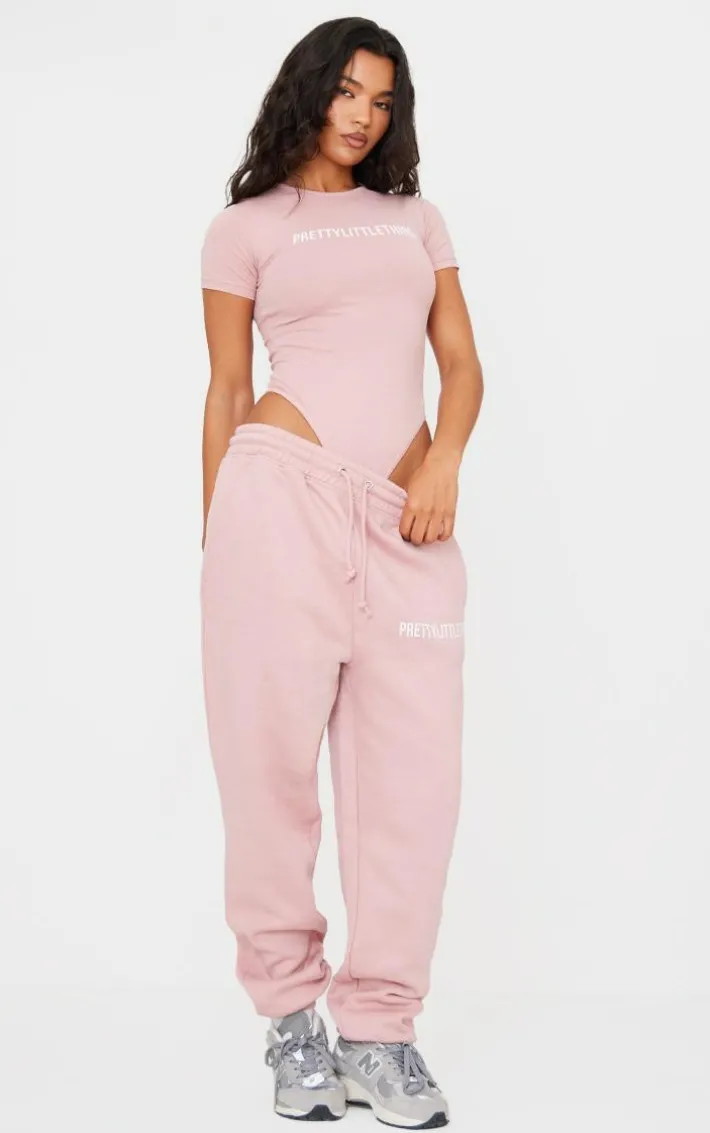 PRETTYLITTLETHING Light Pink High Waist Cuffed Sweatpants