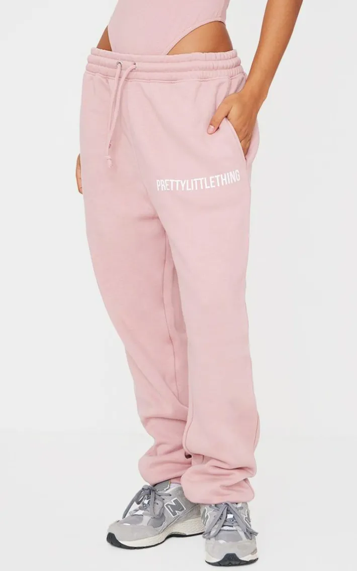 PRETTYLITTLETHING Light Pink High Waist Cuffed Sweatpants