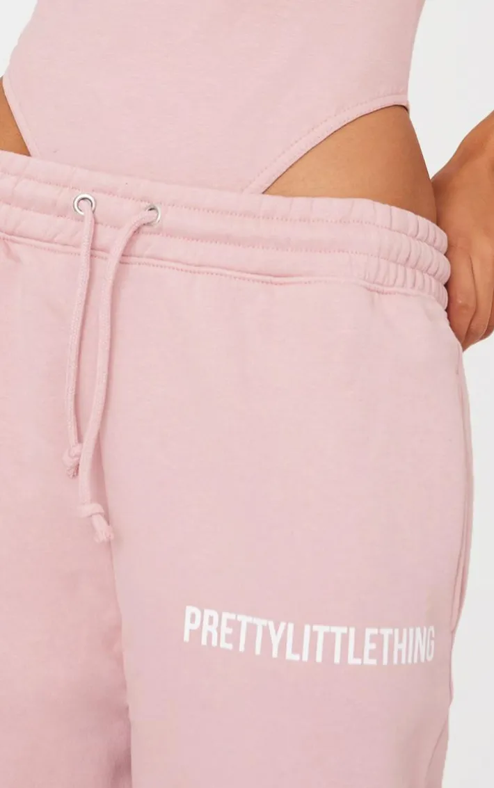 PRETTYLITTLETHING Light Pink High Waist Cuffed Sweatpants