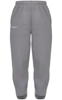 PRETTYLITTLETHING Logo Charcoal Grey Est 2012 Cuffed Sweatpants