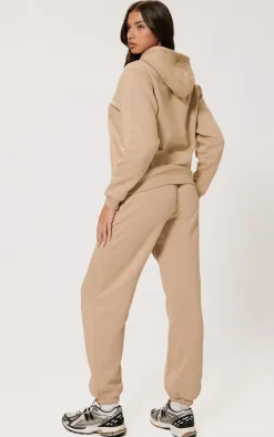 PRETTYLITTLETHING Logo Sand Est 2012 Oversized Fit Hoodie