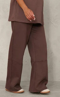 PRETTYLITTLETHING Maternity Chocolate Logo Wide Leg Sweatpants