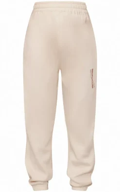 PRETTYLITTLETHING Maternity Stone Logo Cuffed Sweatpants