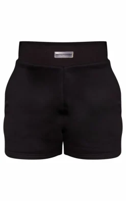 PRETTYLITTLETHING Maternity Black Sweat Shorts