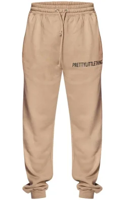 PRETTYLITTLETHING Mocha Cuffed High Waisted Sweatpants