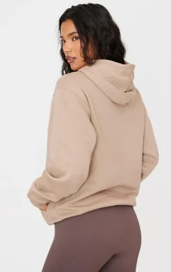 PRETTYLITTLETHING Mocha Established 2012 Oversized Hoodie
