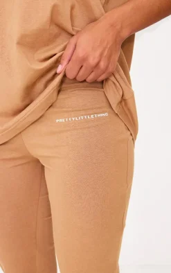 PRETTYLITTLETHING Mocha Printed Flared Pants