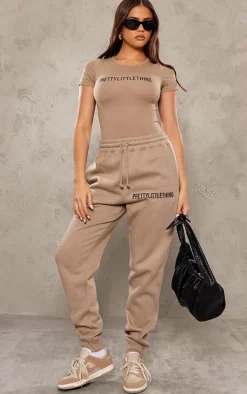 PRETTYLITTLETHING Mocha Short Sleeve Bodysuit