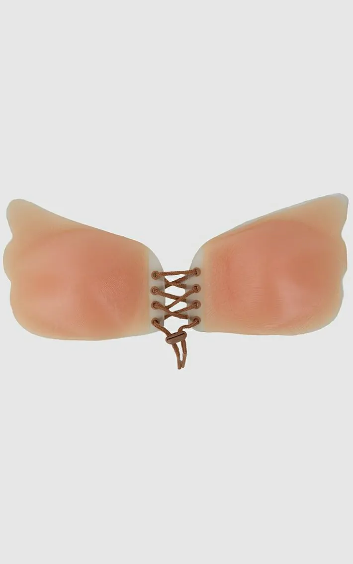 PRETTYLITTLETHING Nude Silicone Push Up Stick On Bra