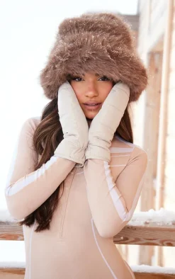 PRETTYLITTLETHING Nude Ski Contrast Seamless Unitard