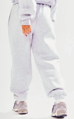PRETTYLITTLETHING Petite Ash Grey Branded Sweatpants